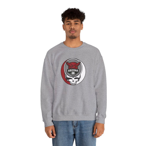 Grateful Dead - Arizona Cardinals Grateful Dead Stealie Crewneck Sweatshirt - StealieShop